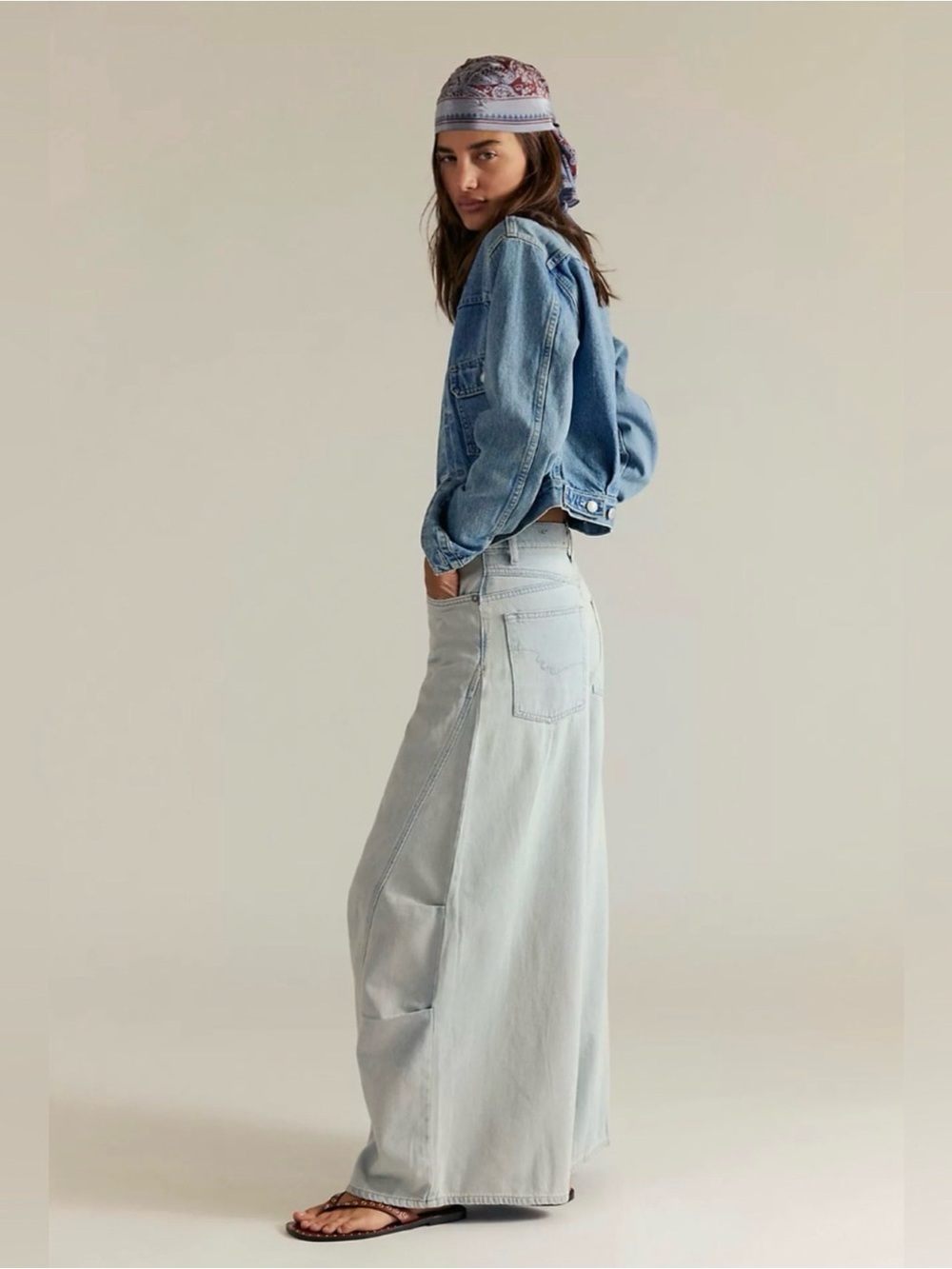 FREE PEOPLE We The Free Westward Demi Jeans Size 30R - Picture 2 of 14